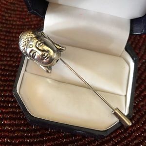 Vintage Female Buddha Head Stickpin